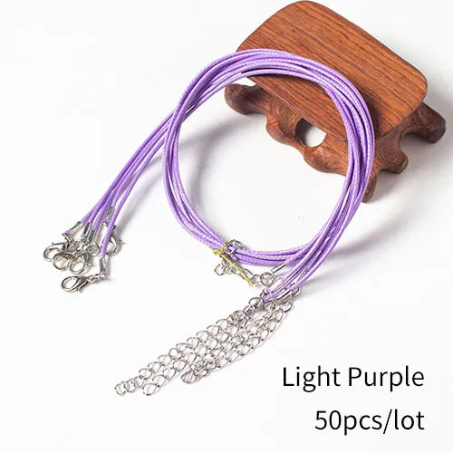 50Pcs 1.5mm 18" Necklace Cord with Clasp Bulk for Necklace Bracelet Jewelry Making