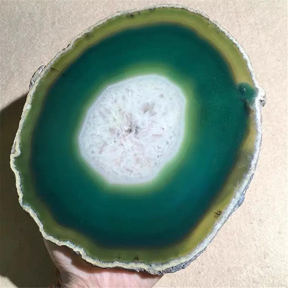 12-20CM Large Crystal AGATE SLAB Geode Slice Mineral Coaster Healing Reiki Decoration