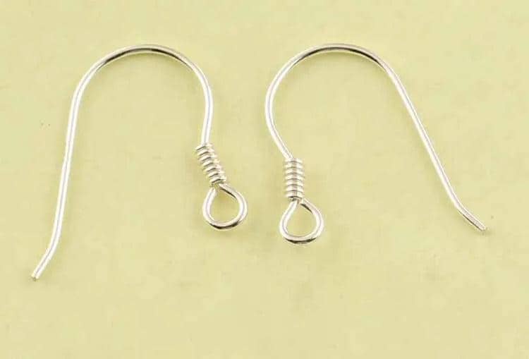 10pcs Solid 925 sterling Silver Ear Hooks Wire Spring Earring Clasps For Making Earrings Jewelry Findings Accessories