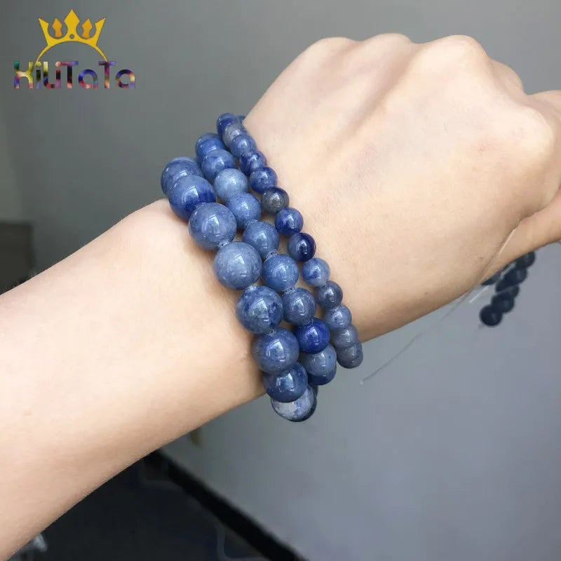 6/8/10mm Blue Aventurine Round Loose Spacer Beads 15''