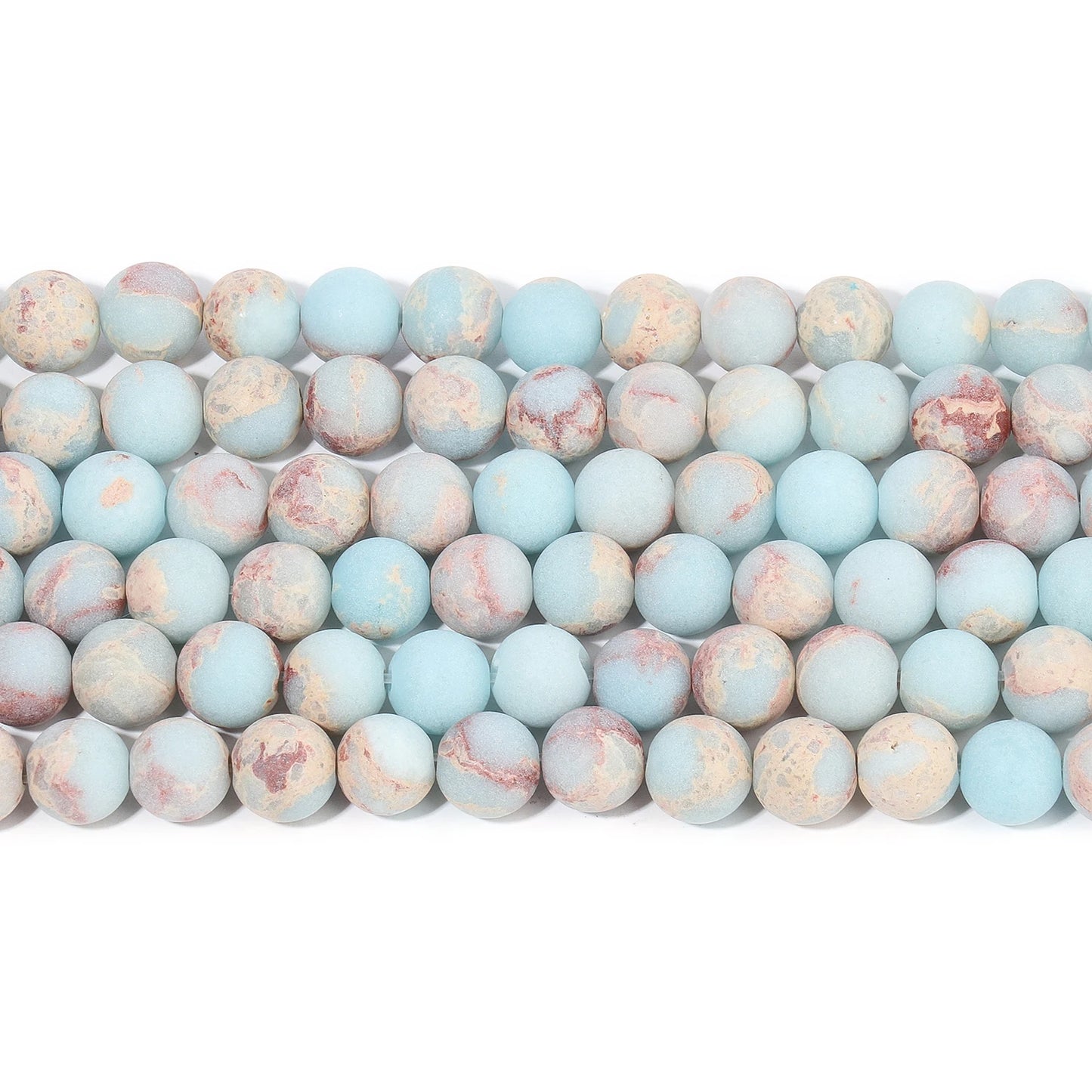 Natural Stone Matte Dull Polish Snakeskin Jaspers Beads For Jewelry Making 15''