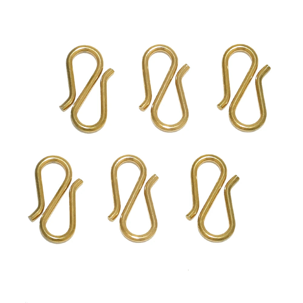 20pcs Stainless Steel/Gold Plated S Shape Clasps DIY Necklace Hooks Connectors