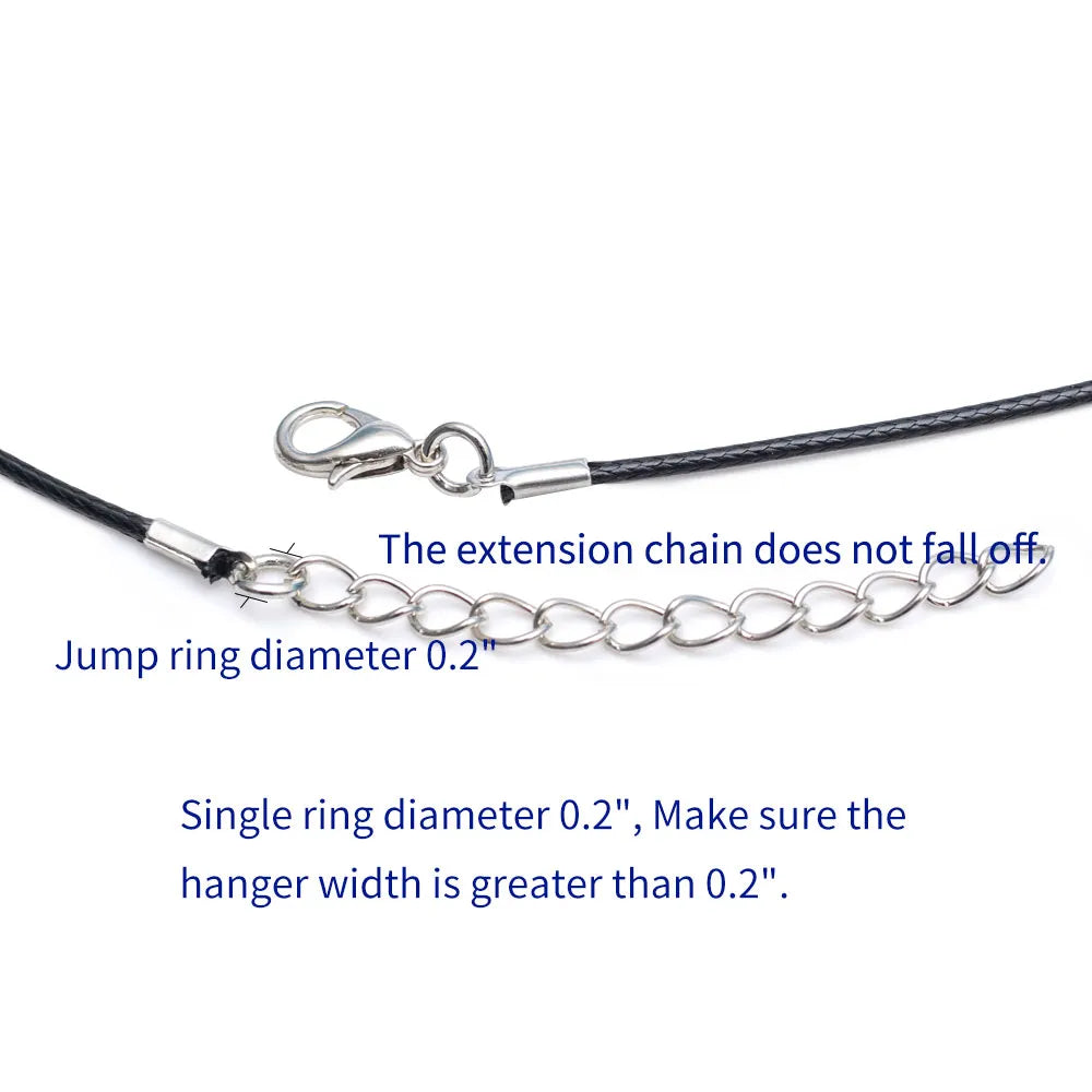 50Pcs 1.5mm 18" Necklace Cord with Clasp Bulk for Necklace Bracelet Jewelry Making