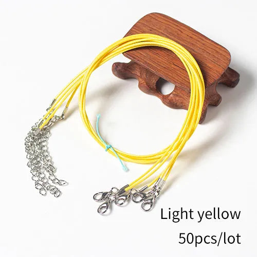50Pcs 1.5mm 18" Necklace Cord with Clasp Bulk for Necklace Bracelet Jewelry Making
