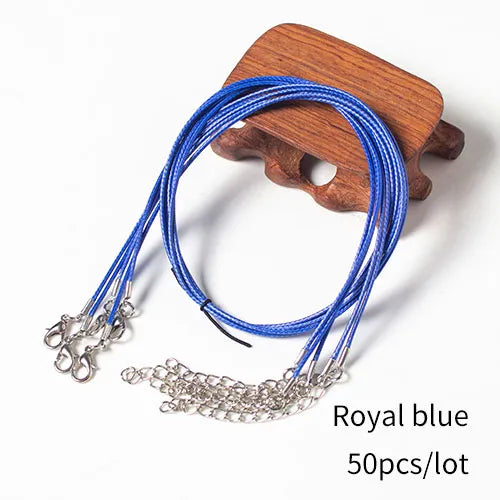 50Pcs 1.5mm 18" Necklace Cord with Clasp Bulk for Necklace Bracelet Jewelry Making