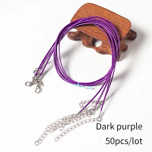50Pcs 1.5mm 18" Necklace Cord with Clasp Bulk for Necklace Bracelet Jewelry Making