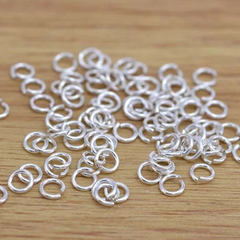 20pcs Solid 925 Sterling Silver Open Jump Rings Split Ring for Key Chains Jewelry Making Findings Accessories