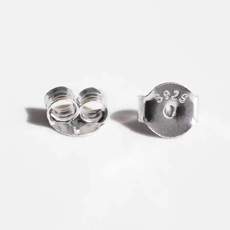 Solid 925 Sterling Silver Earring Stopper Safety Backs Large Size Earring Plugs