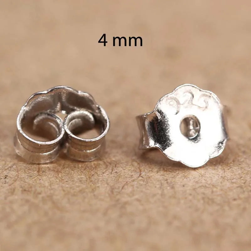 Solid 925 Sterling Silver Earring Stopper Safety Backs Large Size Earring Plugs