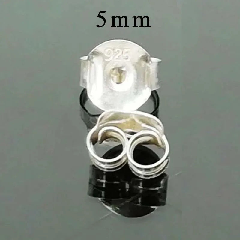 Solid 925 Sterling Silver Earring Stopper Safety Backs Large Size Earring Plugs