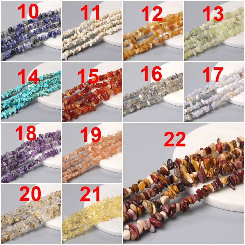 3-5mm Natural Irregular Gravel Stone Beads Amethyst Malachite Prehnite Bead For Jewelry Making  15.5" -1 Strand