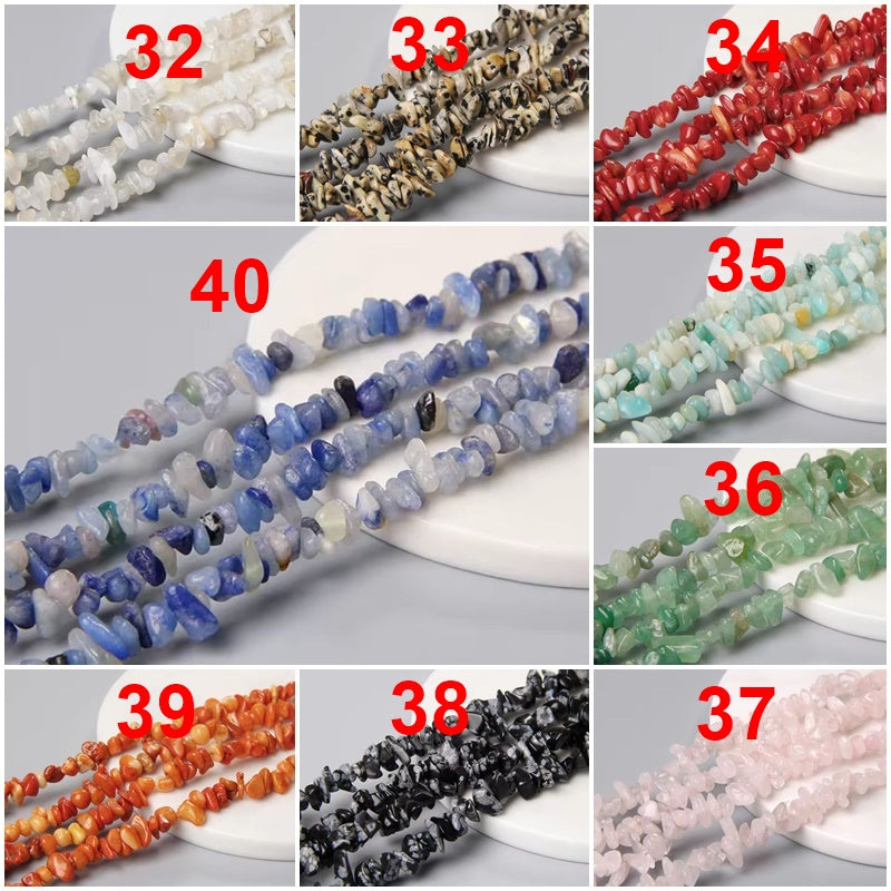 3-5mm Natural Irregular Gravel Stone Beads Amethyst Malachite Prehnite Bead For Jewelry Making  15.5" -1 Strand