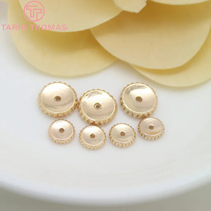 20Pcs Gold Plated Brass Spacer Beads Bracelet Beads High Quality Diy Jewelry