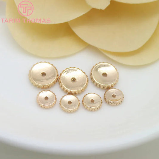 20Pcs Gold Plated Brass Spacer Beads Bracelet Beads High Quality Diy Jewelry