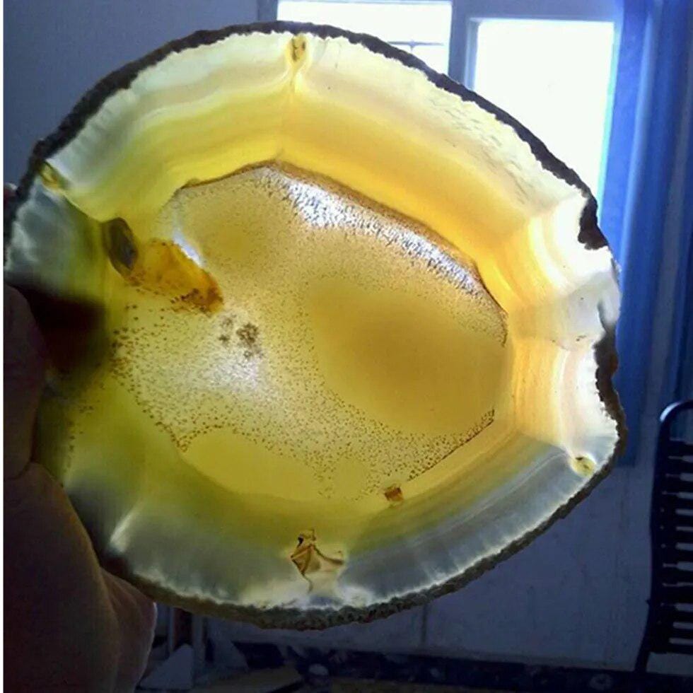 12-20CM Large Crystal AGATE SLAB Geode Slice Mineral Coaster Healing Reiki Decoration