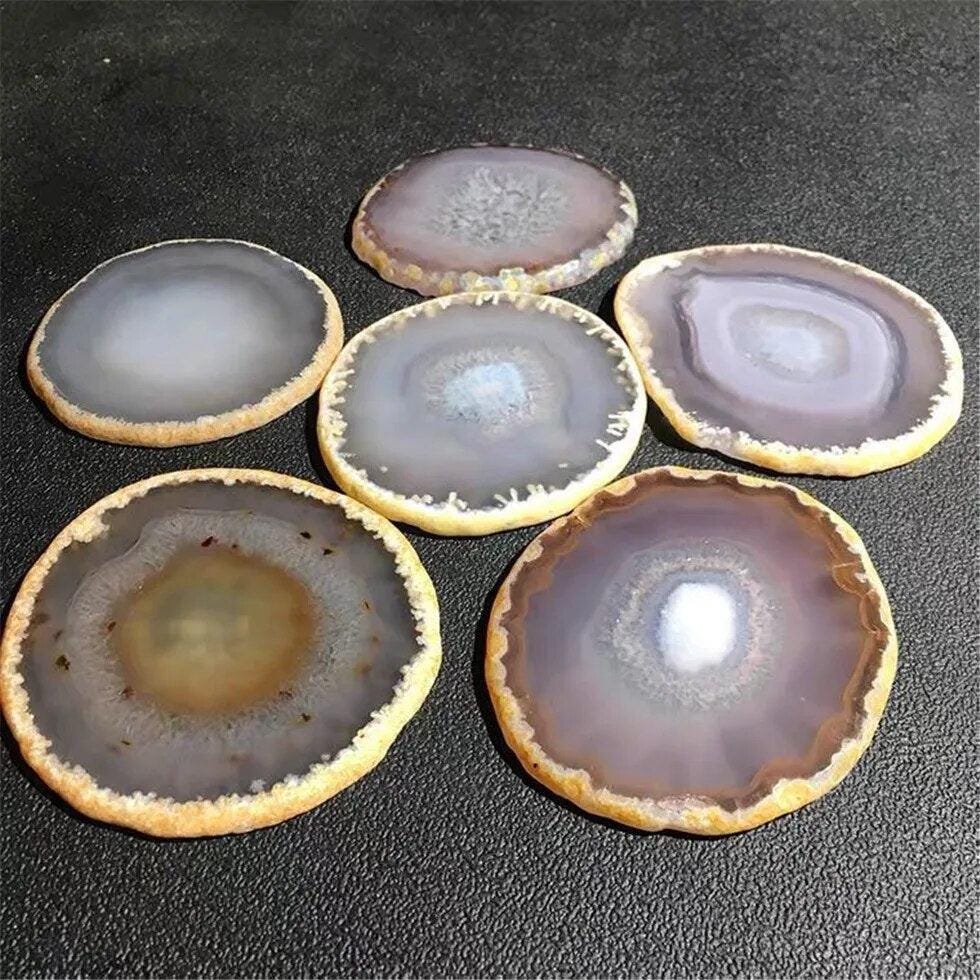 12-20CM Large Crystal AGATE SLAB Geode Slice Mineral Coaster Healing Reiki Decoration