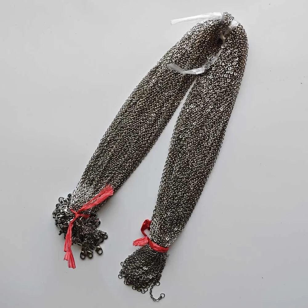 100pcs 1.5mm 2mm Stainless Steel chain Necklaces lobster clasp jewelry 45cm 50cm 60cm Wholesale