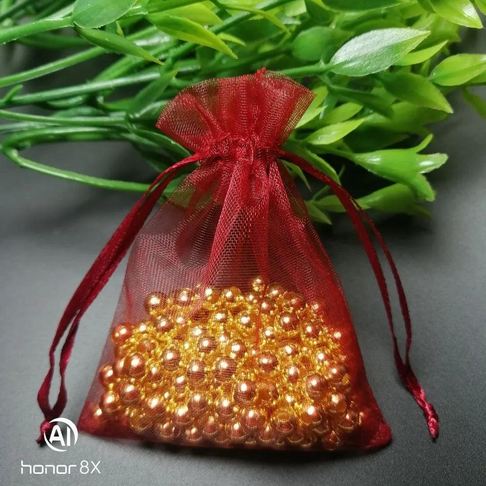 1000pcs Small Plain Organza Bags Drawstring Pouch Jewelry Packaging bag Drawable Birthday party Wedding Gift bags Candy Pouches