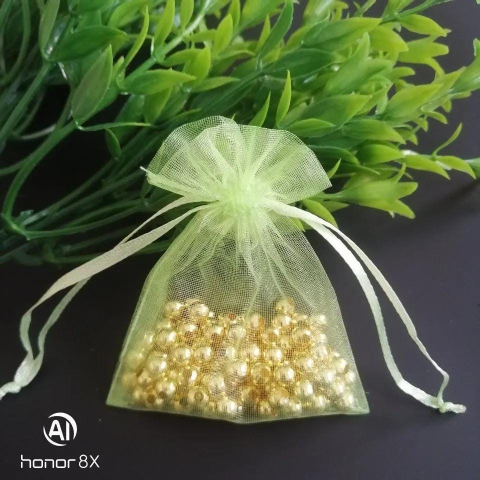1000pcs Small Plain Organza Bags Drawstring Pouch Jewelry Packaging bag Drawable Birthday party Wedding Gift bags Candy Pouches