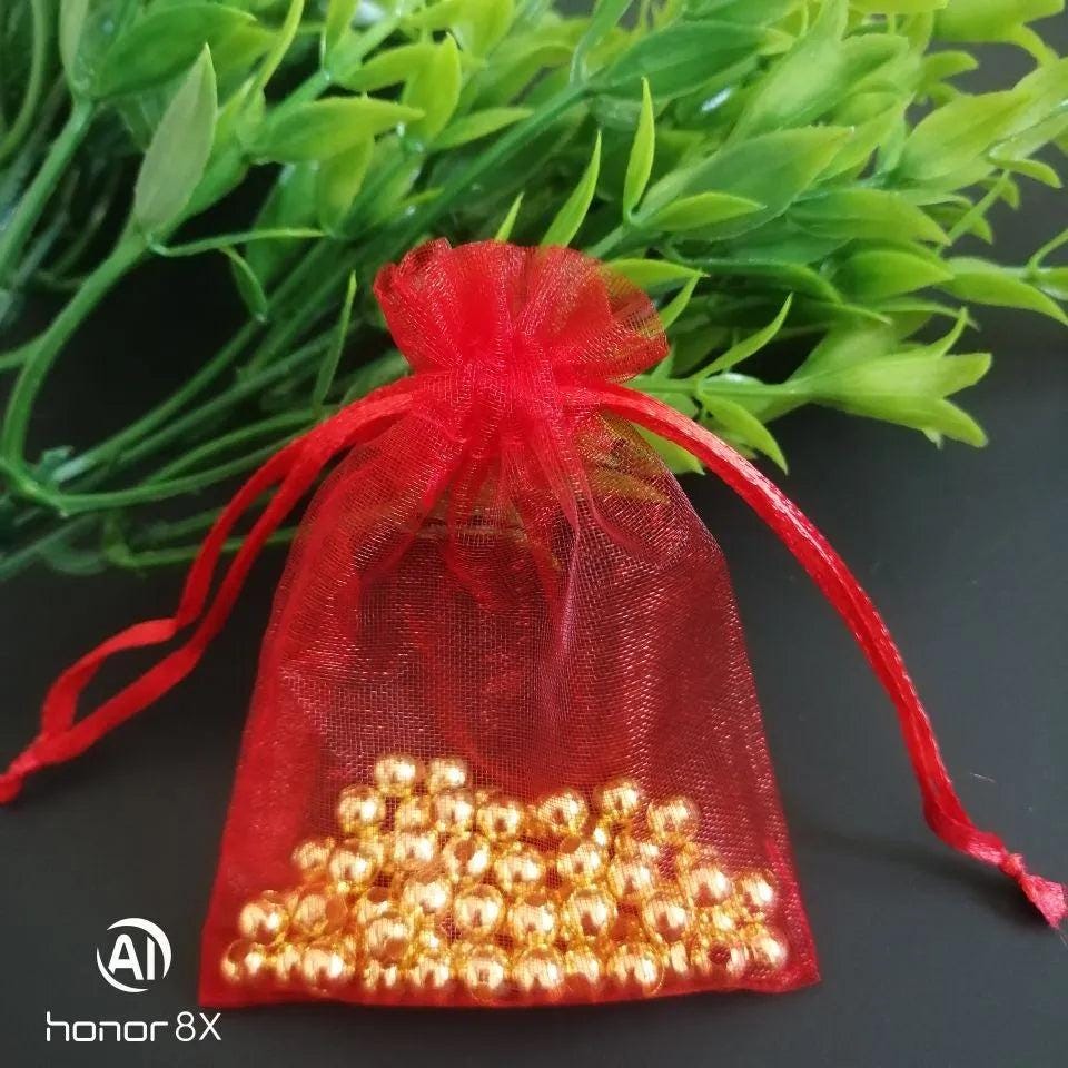 1000pcs Small Plain Organza Bags Drawstring Pouch Jewelry Packaging bag Drawable Birthday party Wedding Gift bags Candy Pouches
