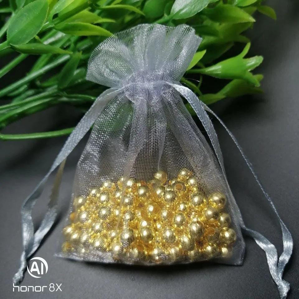 1000pcs Small Plain Organza Bags Drawstring Pouch Jewelry Packaging bag Drawable Birthday party Wedding Gift bags Candy Pouches