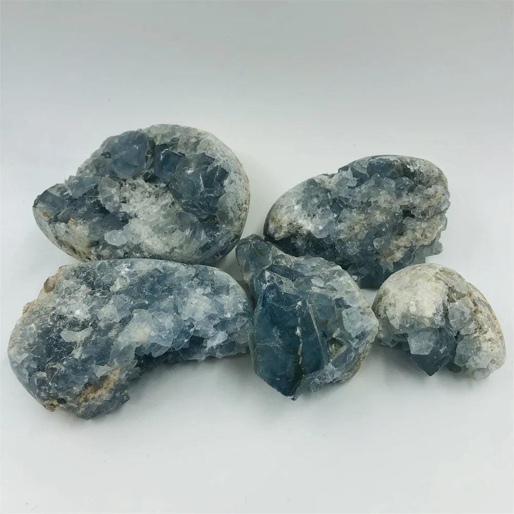 Madagascar natural blue celestite crystal cluster mineral specimen for decoration home decor