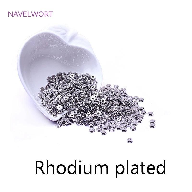 Disk Spacer Brass Beads For Jewellery Making, Beading Jewelry Fittings, DIY