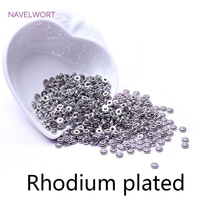 Disk Spacer Brass Beads For Jewellery Making, Beading Jewelry Fittings, DIY