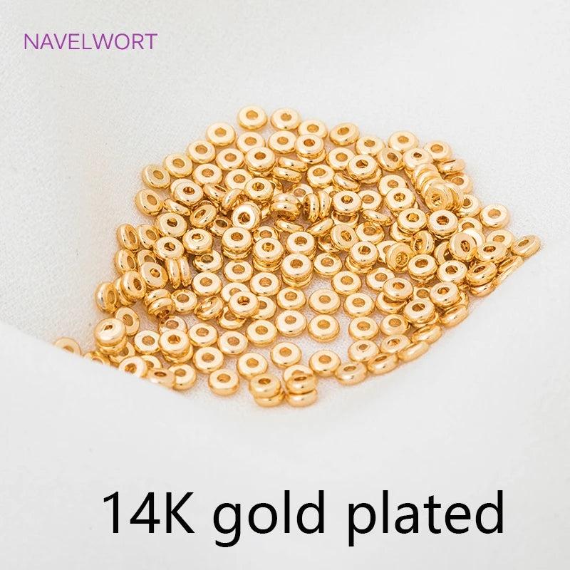 Disk Spacer Brass Beads For Jewellery Making, Beading Jewelry Fittings, DIY