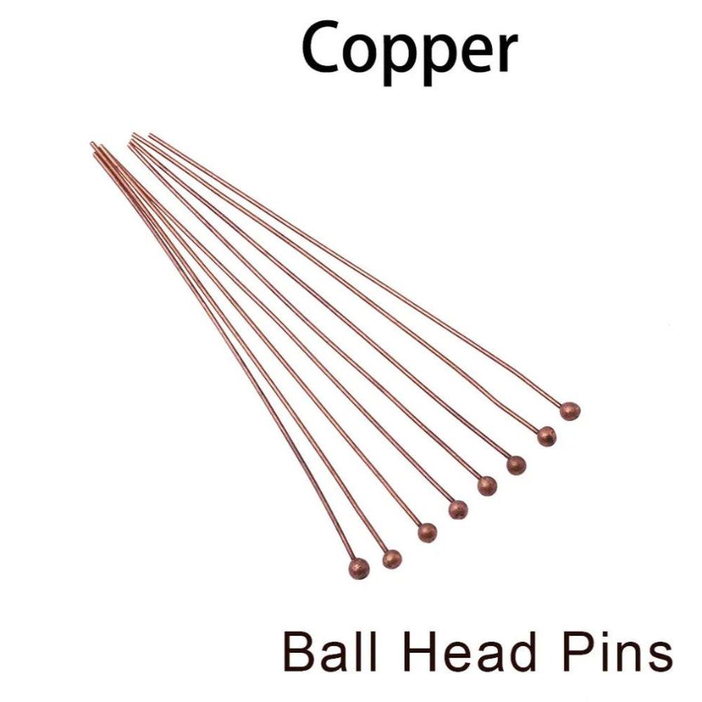 200Pcs/Lot 16-70mm Copper Ball Head Pins for Jewelry Findings Making Accessories Supplies