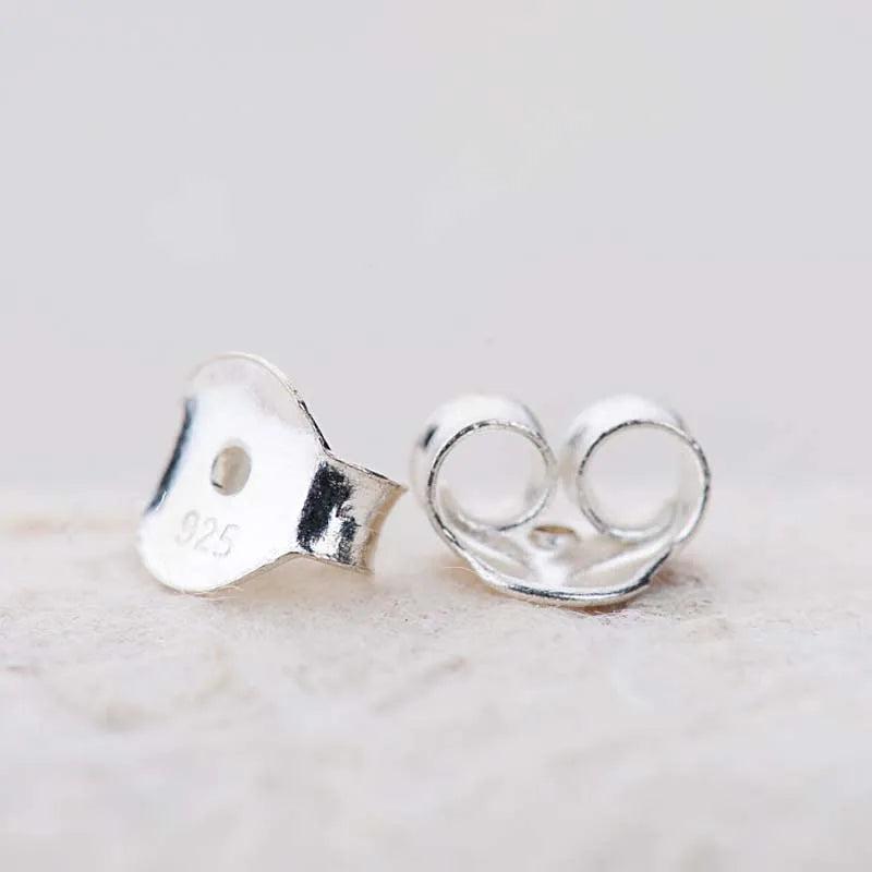 Larg Size Solid 925 Sterling Silver Earring Stopper Safety Backs Round Earring Plugs Jewelry Components
