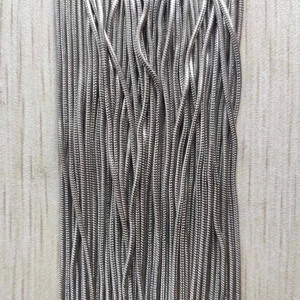 50pcs 1.2mm stainless steel Snake Chain Necklaces 40cm+5cm Lobster Clasp DIY Jewelry Accessories making Wholesale