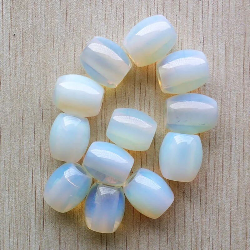 12pcs/lot opalite stone barrel shape big hole beads for Bracelet jewelry making