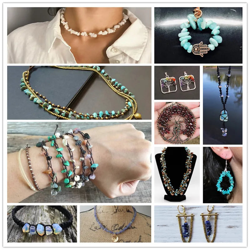 Chip Stone Beads Natural Stone Beads For Jewelry Making Needlework Bracelet Diy Beaded 5-8mm