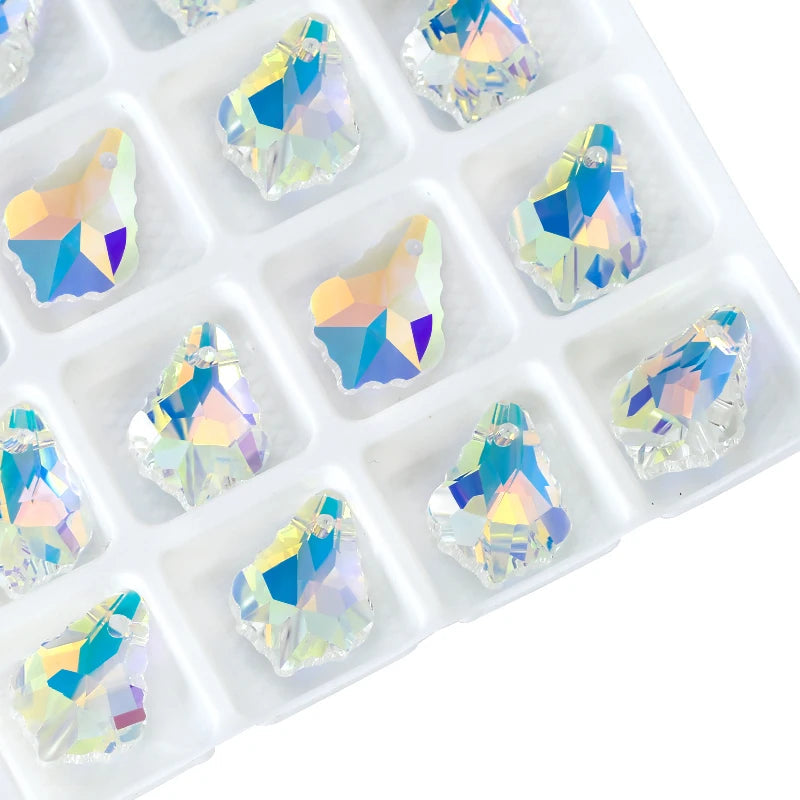 24PCS 11x16mm Crystal Beads Pendant Luxury Beads for Jewelry Making Rhinestone Charms to DIY Necklace Earrings