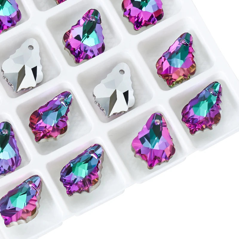 24PCS 11x16mm Crystal Beads Pendant Luxury Beads for Jewelry Making Rhinestone Charms to DIY Necklace Earrings