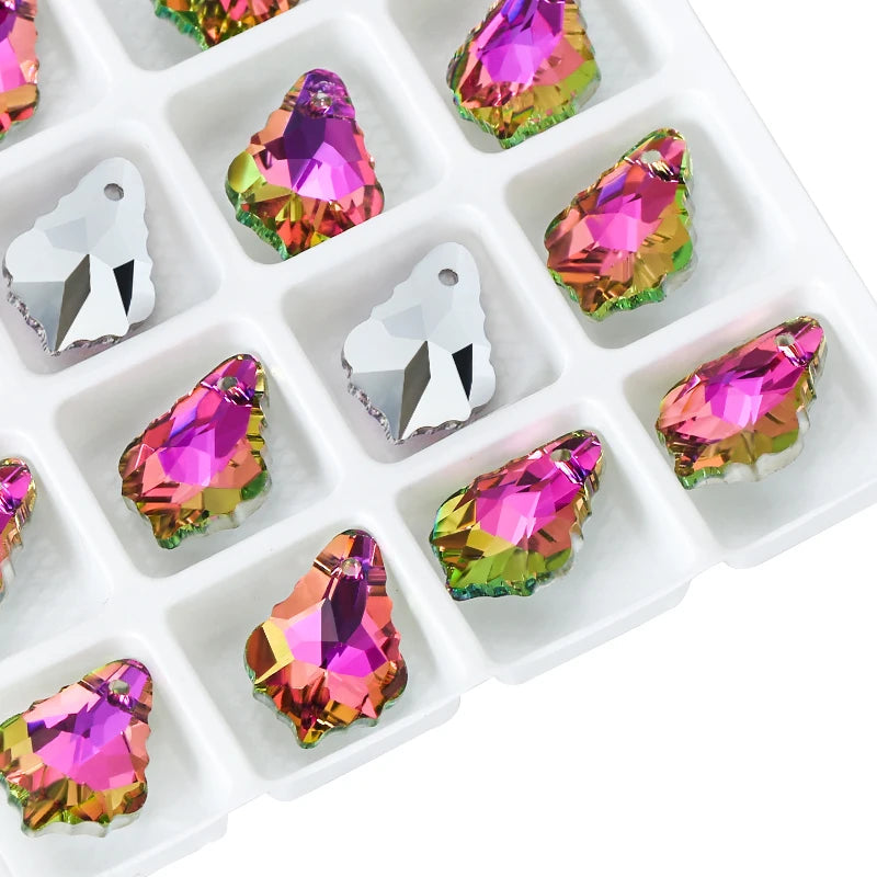 24PCS 11x16mm Crystal Beads Pendant Luxury Beads for Jewelry Making Rhinestone Charms to DIY Necklace Earrings