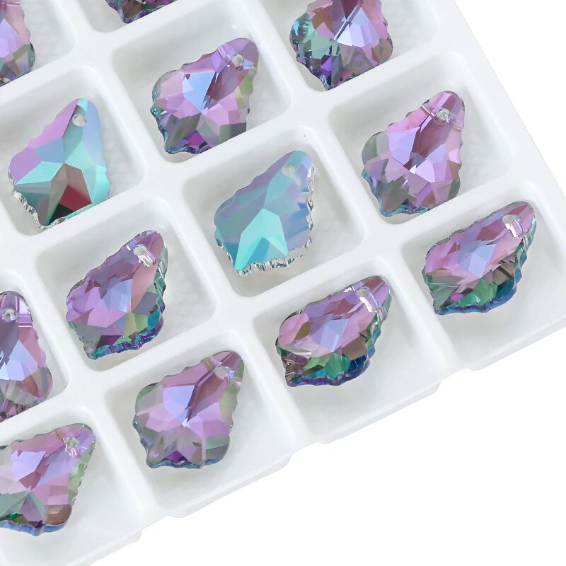 24PCS 11x16mm Crystal Beads Pendant Luxury Beads for Jewelry Making Rhinestone Charms to DIY Necklace Earrings