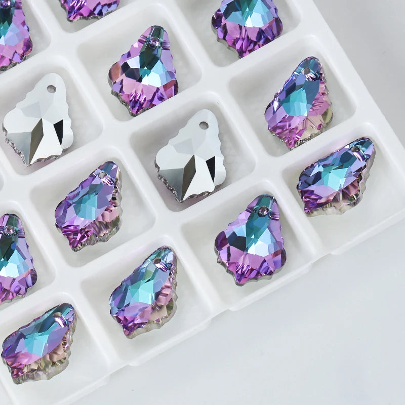 24PCS 11x16mm Crystal Beads Pendant Luxury Beads for Jewelry Making Rhinestone Charms to DIY Necklace Earrings