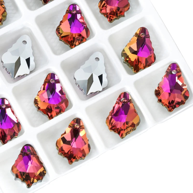 24PCS 11x16mm Crystal Beads Pendant Luxury Beads for Jewelry Making Rhinestone Charms to DIY Necklace Earrings