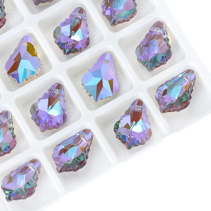 24PCS 11x16mm Crystal Beads Pendant Luxury Beads for Jewelry Making Rhinestone Charms to DIY Necklace Earrings