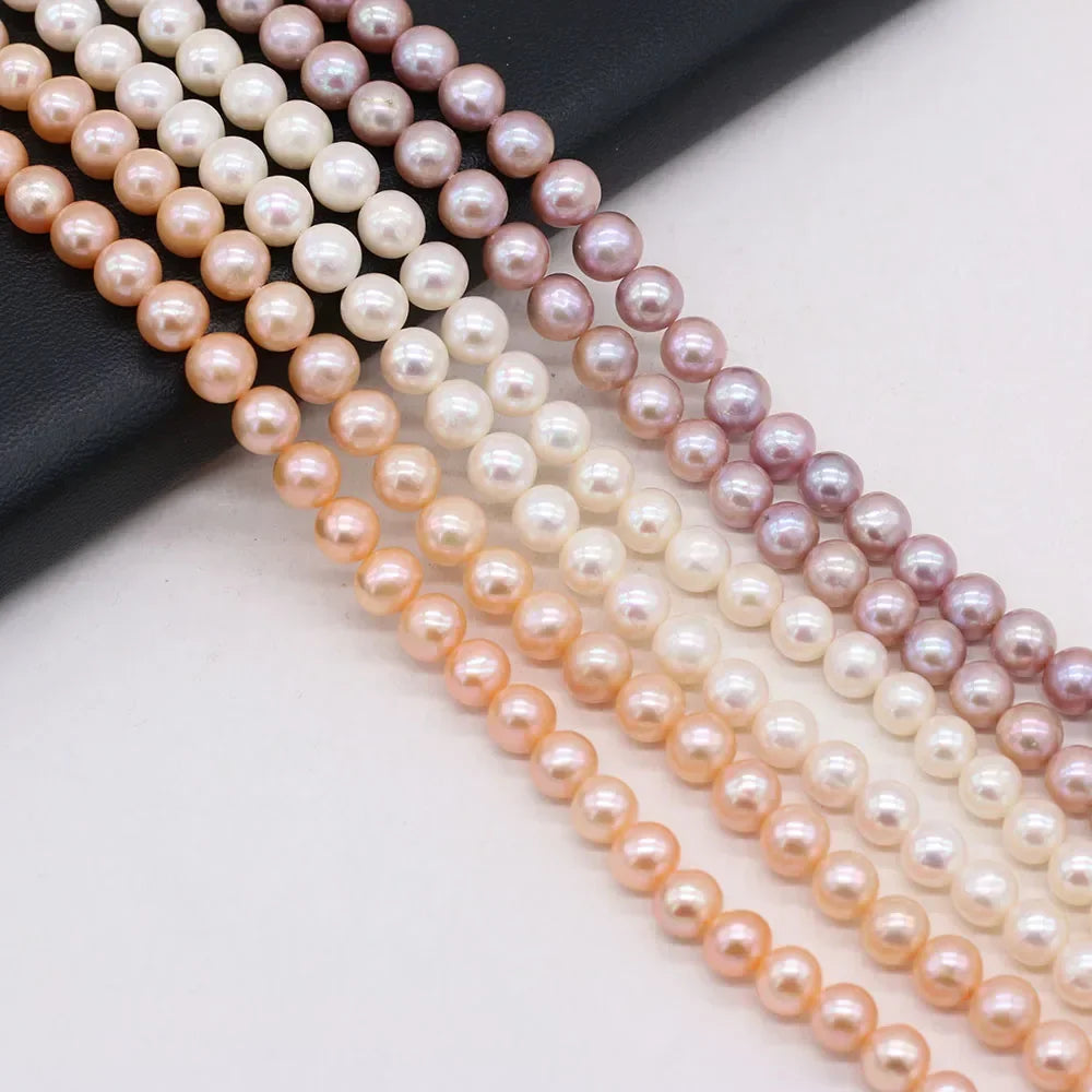8-9mm AAA High Quality Natural Freshwater Pearl Near Round Beads