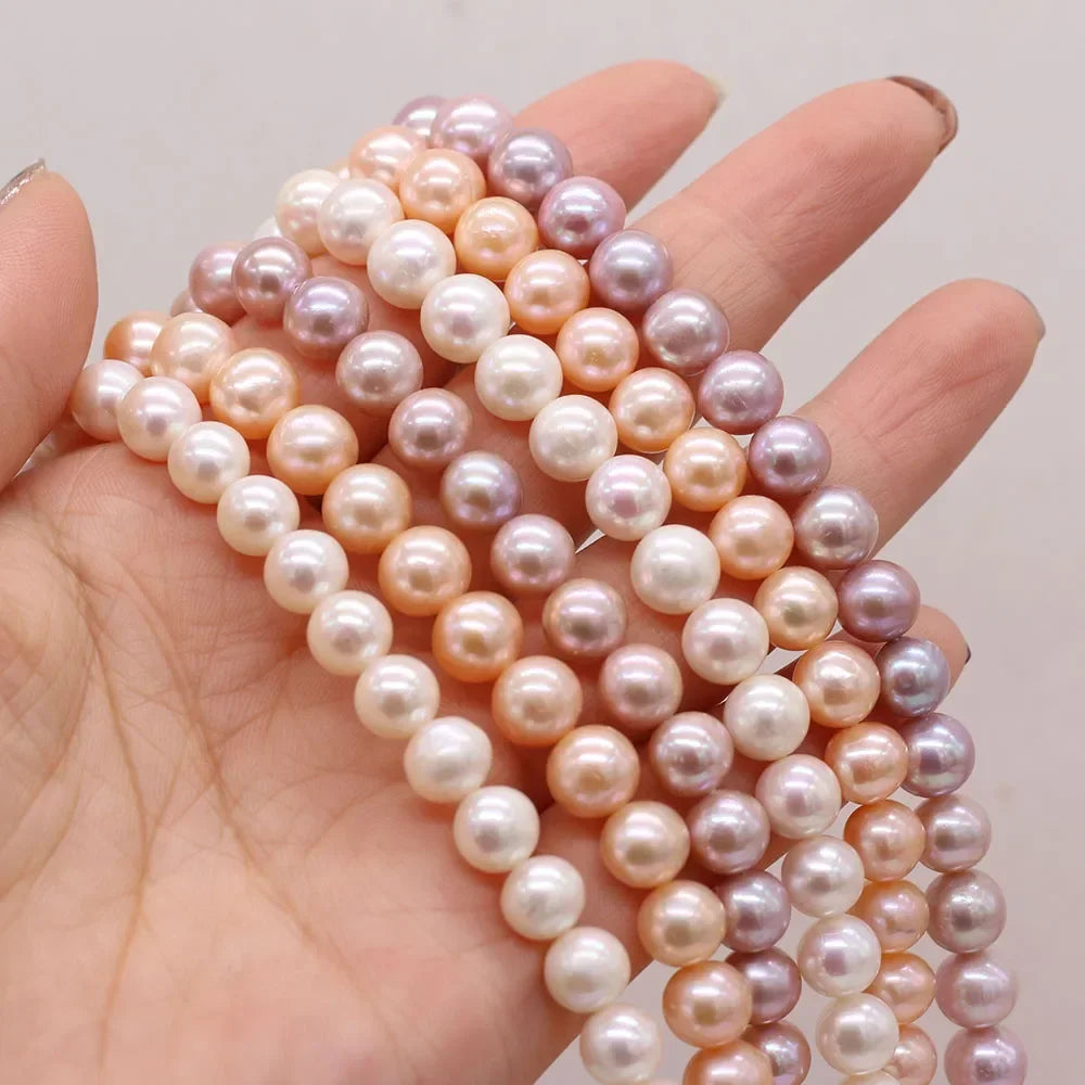 8-9mm AAA High Quality Natural Freshwater Pearl Near Round Beads