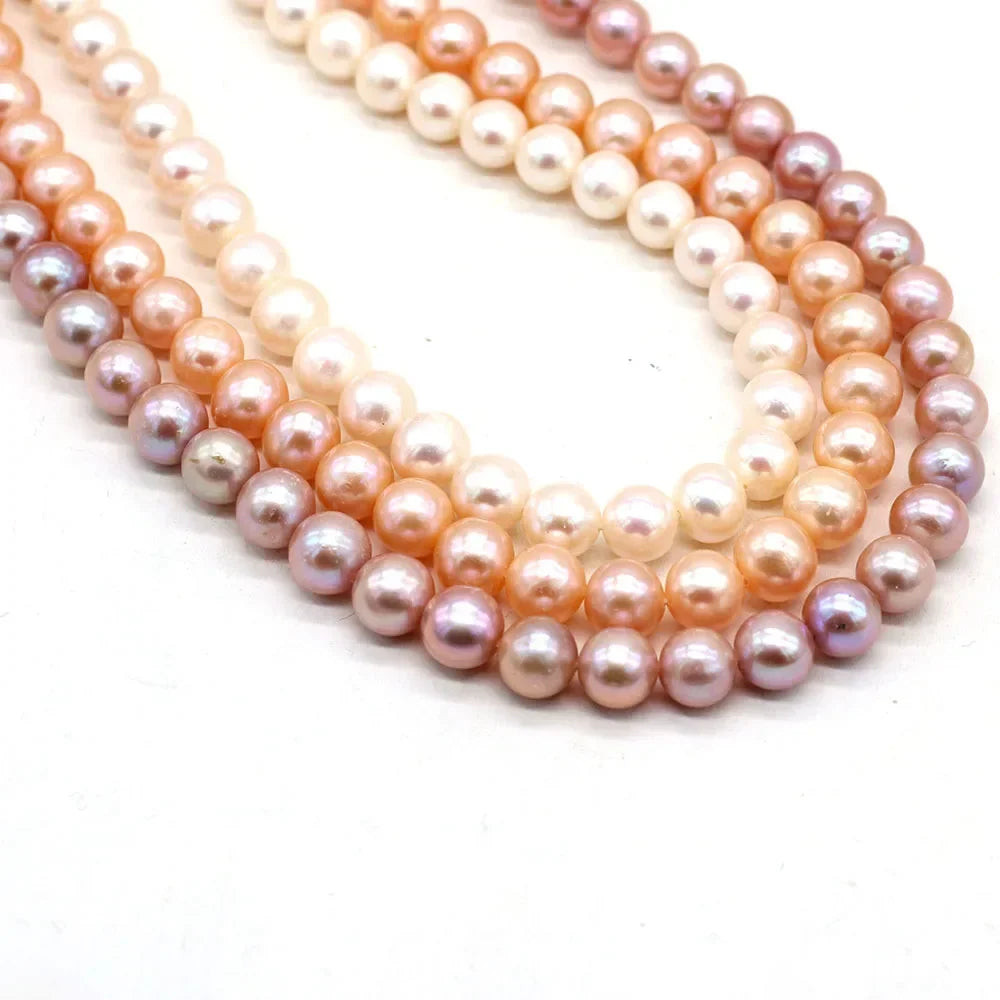 8-9mm AAA High Quality Natural Freshwater Pearl Near Round Beads