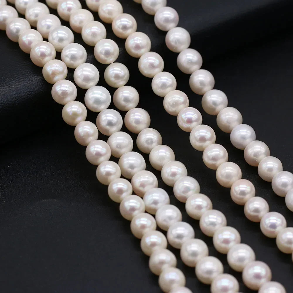 8-9mm AAA High Quality Natural Freshwater Pearl Near Round Beads