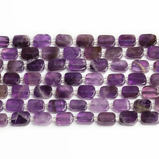 8x12mm AAA Rectangle Amethyst Beads Natural Stone