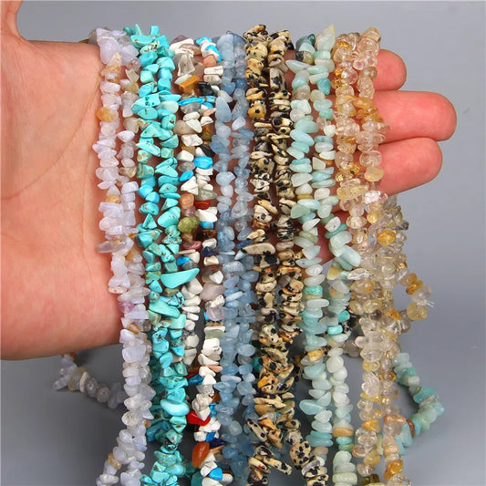 Chip Stone Beads Natural Stone Beads For Jewelry Making Needlework Bracelet Diy Beaded 5-8mm