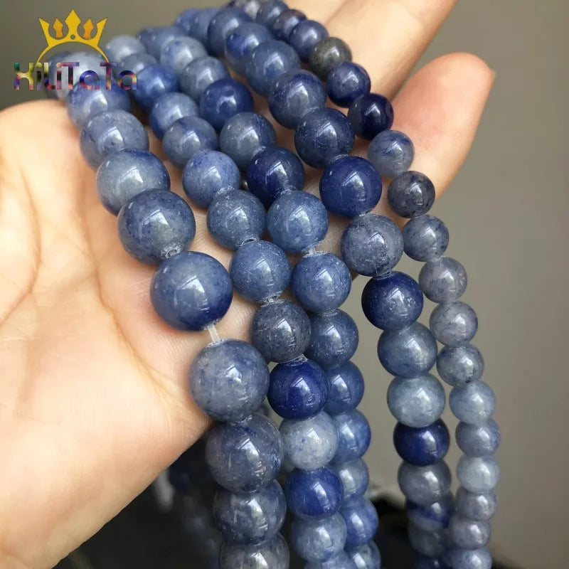 6/8/10mm Blue Aventurine Round Loose Spacer Beads 15''