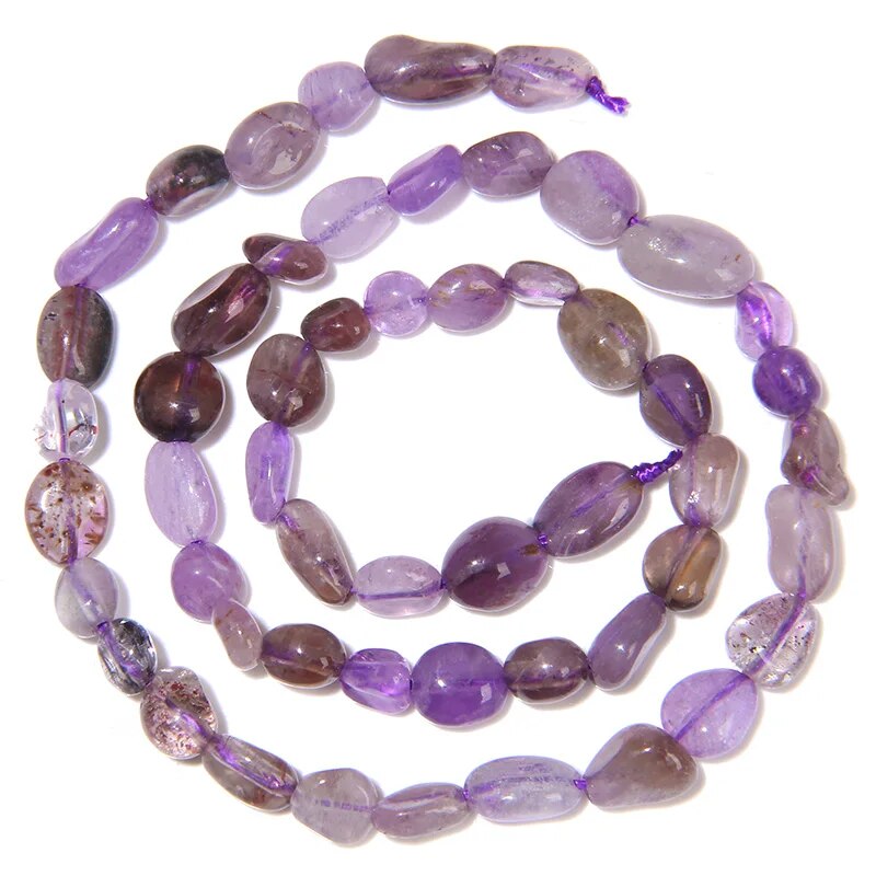 Irregular Gravel Chip Stone Bead Natural Stone Amethysts Moonstone Tiger Eye Beads For Jewelry Making DIY 6-8MM