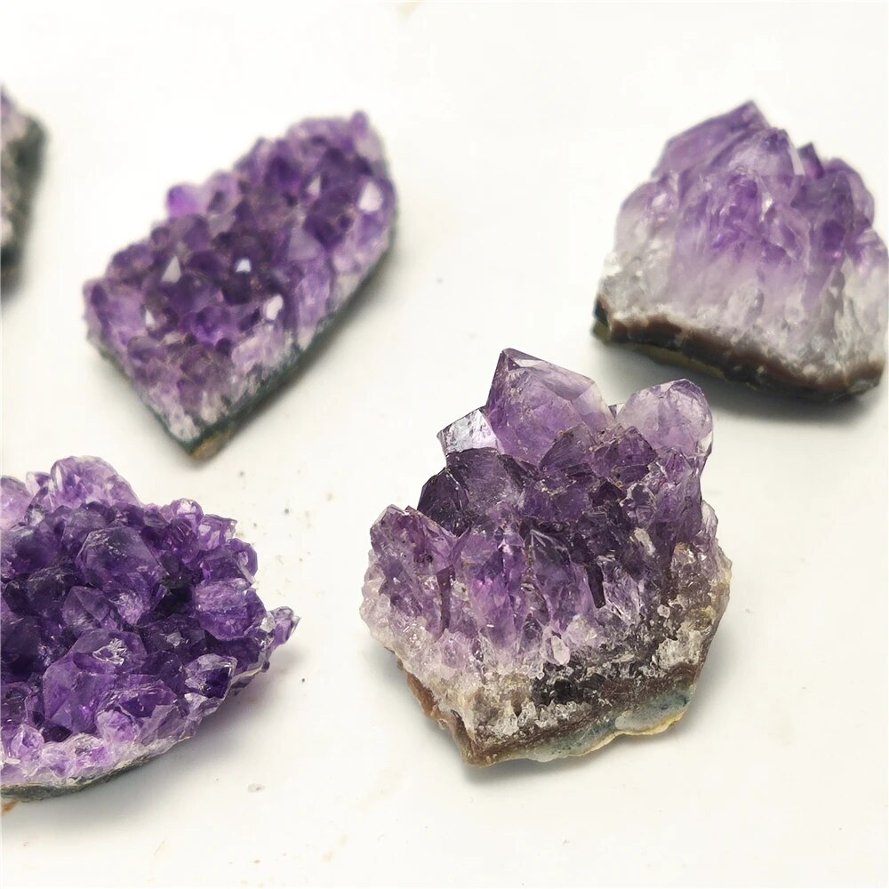 Natural Raw Amethyst Quartz Crystal Cluster Healing Stones Specimen Home Decoration Crafts natural mineral